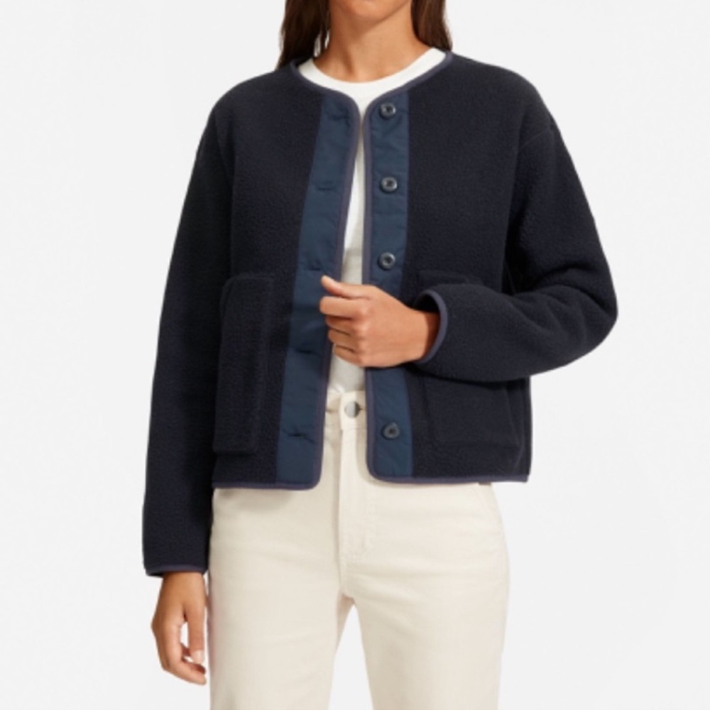Everlane Renew Teddy Liner Fleece Jacket XL